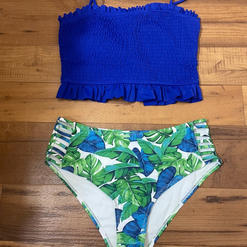 High waisted swim suit